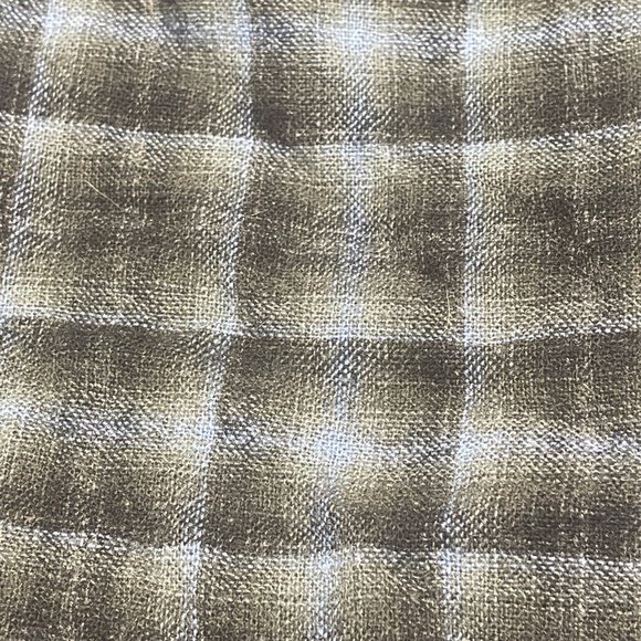 Vintage Pendleton Wool Shirt Blue/Gray Plaid Loop Collar Large 60s USA - Picture 15 of 15